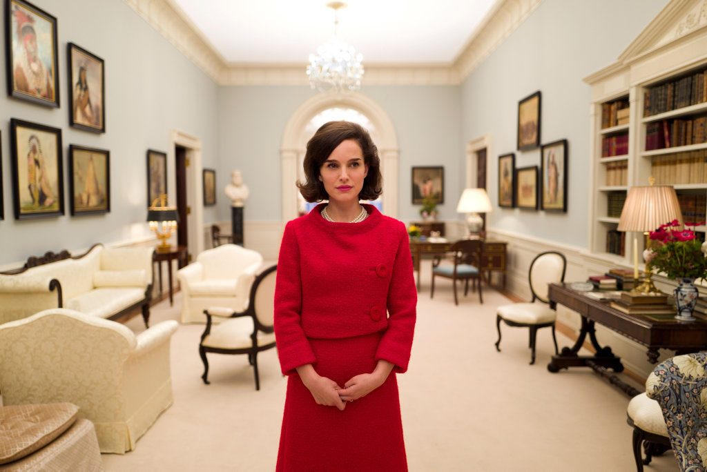 Natalie Portman in a scene from the movie Jackie. 