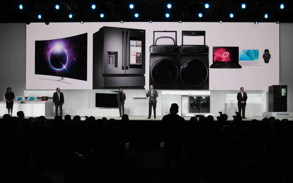 Samsung's range on show at its launch at CES 2017 in Las Vegas. Samsung's range on show at its launch at CES 2017 in Las Vegas.