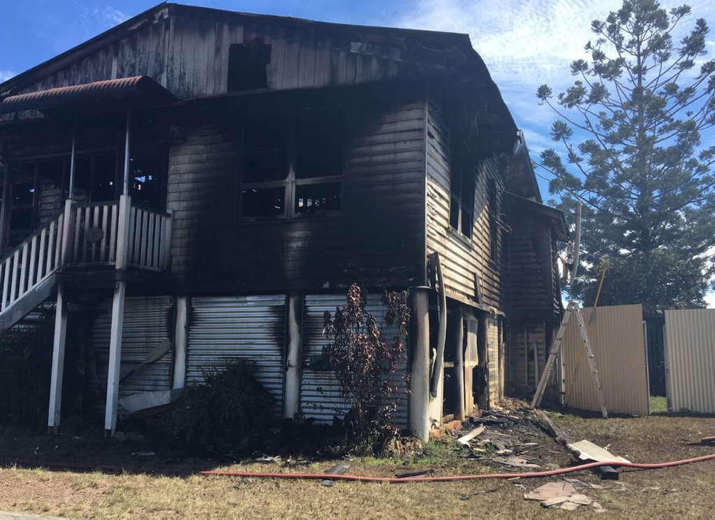 The remains of a home in Granville after a fire gutted it in the early hours of January 12. The remains of a home in Granville after a fire gutted it in the early hours of January 12.