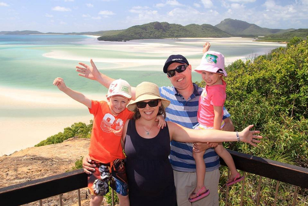 Enjoying a family holiday are the Harpers (from left) Nicholas, Leanne, David and Jocelyn. Nicholas was born during the floods of 2011. Enjoying a family holiday are the Harpers (from left) Nicholas, Leanne, David and Jocelyn. Nicholas was born during the floods of 2011.