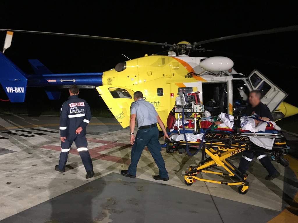 A woman was taken to hospital with serious head injuries after being hit by a truck. A woman was taken to hospital with serious head injuries after being hit by a truck.
