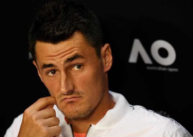 Bernard Tomic of Australia during a press conference at the Australian Open in Melbourne Bernard Tomic of Australia during a press conference at the Australian Open in Melbourne