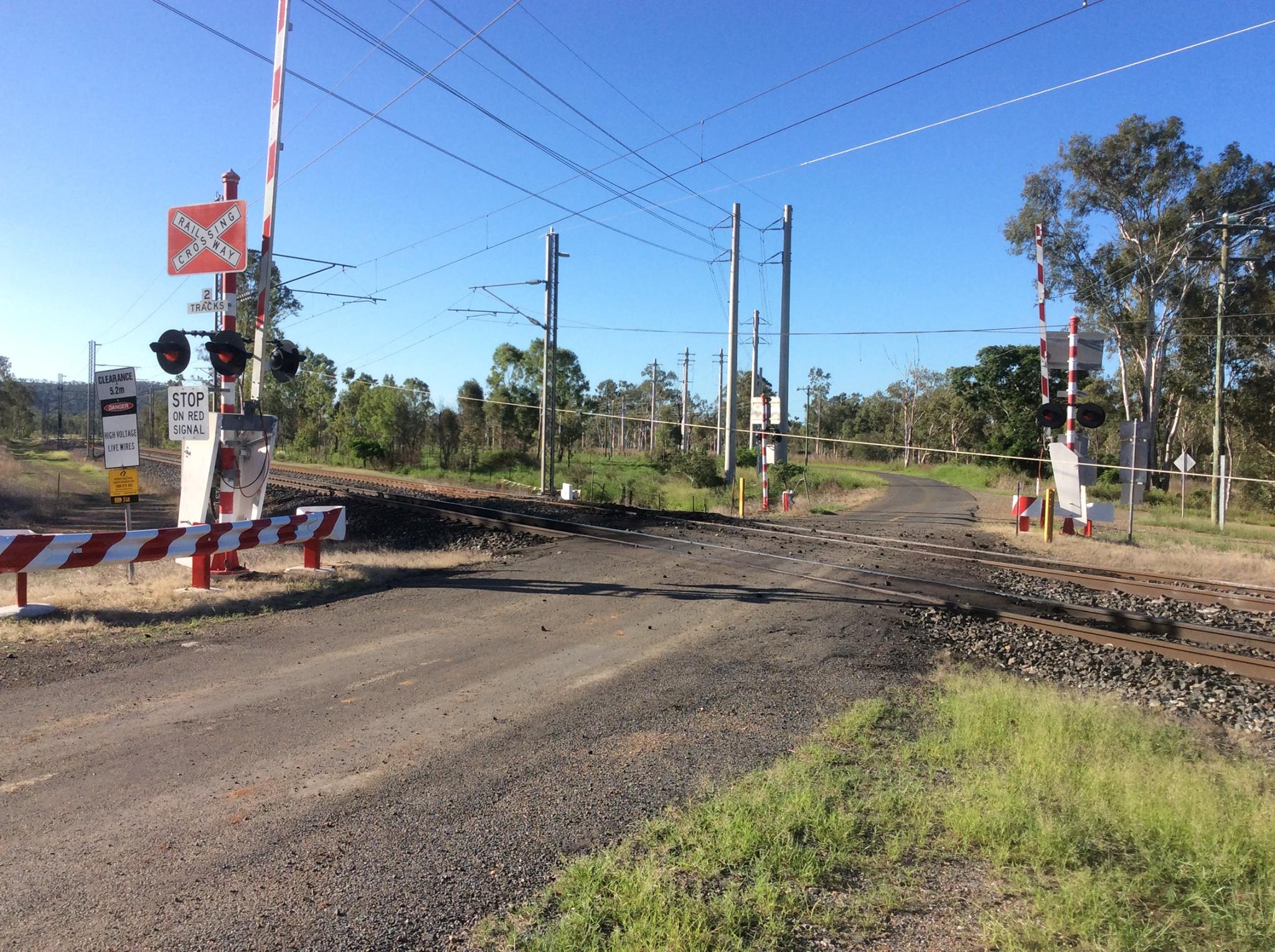 A freight train has pulled down a powerline after it derailed from a Raglan track. A freight train has pulled down a powerline after it derailed from a Raglan track.
