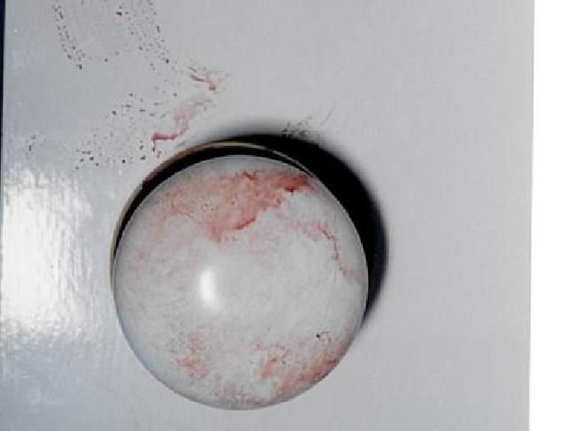 Blood on a bedroom door handle. Blood on a bedroom door handle.