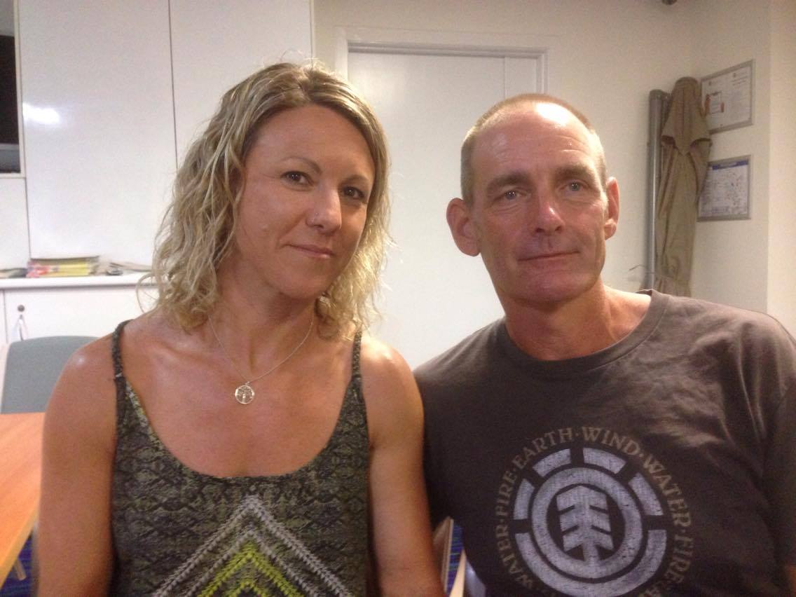 Paul Booker and Sarah Hansen were forced to flee their homes as a bush fire threatened their property Paul Booker and Sarah Hansen were forced to flee their homes as a bush fire threatened their property