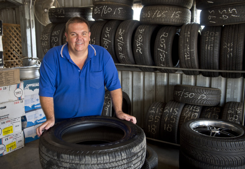 PAY IT FORWARD: Liebke Tyre Service owner Chris Liebke and group of strangers helped a woman who could not afford new tyres.
PAY IT FORWARD: Liebke Tyre Service owner Chris Liebke and group of strangers helped a woman who could not afford new tyres.