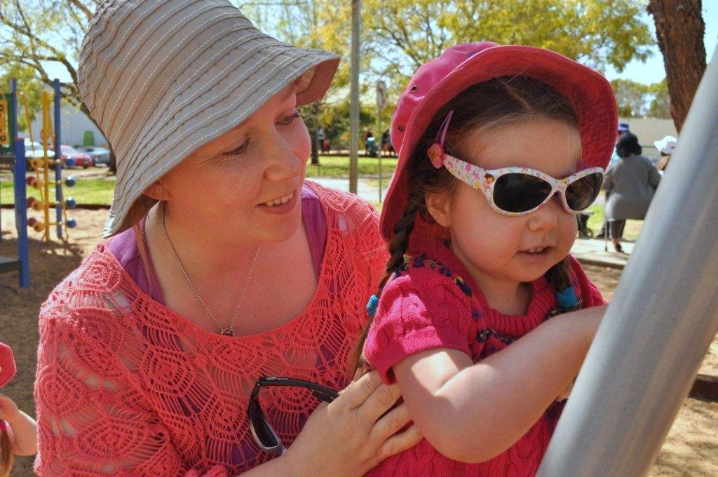 Ayla Feyritear and Mum Jeanette Feyritear enjoying playgroup at the Kath Dickson Family Centre Photo Contributed