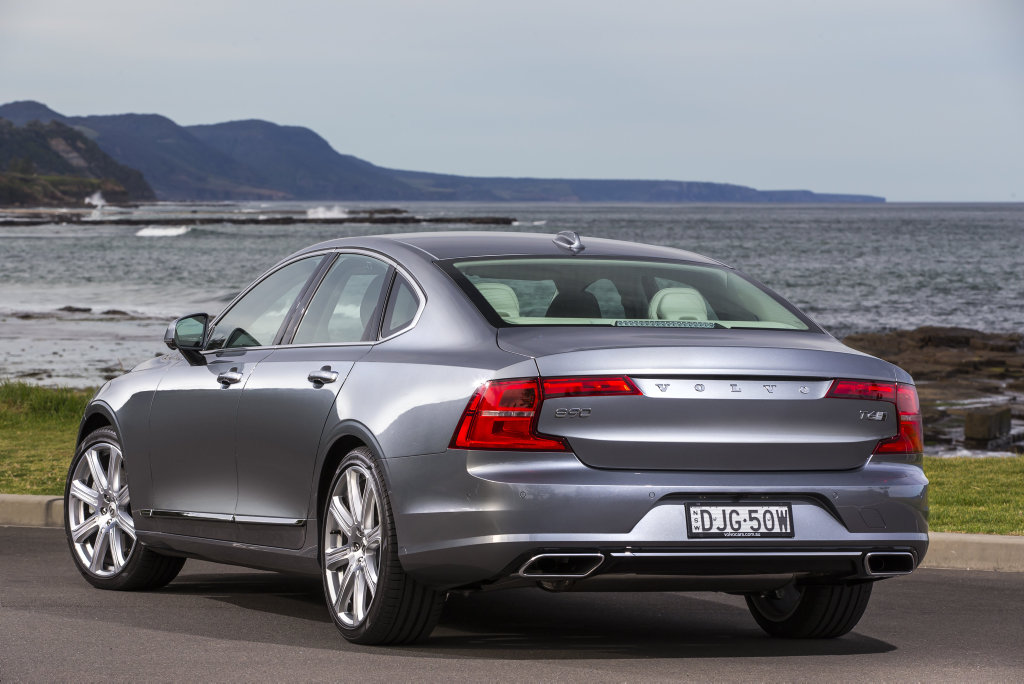 SLEEK: Striking Swedish S90 mid-size sedan offers a safety-packed alternative to BMW's 5 Series and Mercedes's E-Class, but is nearly $100,000 in Inscription trim. SLEEK: Striking Swedish S90 mid-size sedan offers a safety-packed alternative to BMW's 5 Series and Mercedes's E-Class, but is nearly $100,000 in Inscription trim.