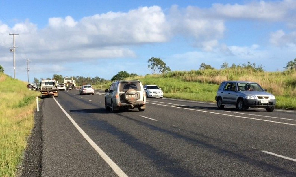 Paramedics attended a fatal crash on the Bruce Highway near Calen on Tuesday morning Paramedics attended a fatal crash on the Bruce Highway near Calen on Tuesday morning