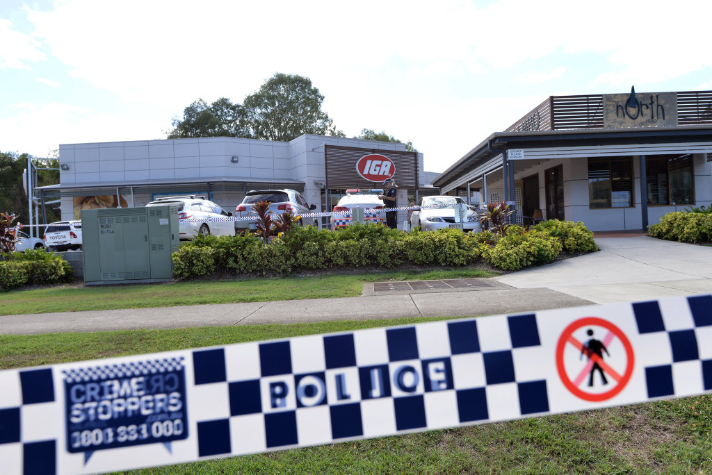 Police investigating the incident at the North Buderim shopping centre on Jones Rd overnight said the man, received knife wounds to his neck and arm. Police investigating the incident at the North Buderim shopping centre on Jones Rd overnight said the man, received knife wounds to his neck and arm.