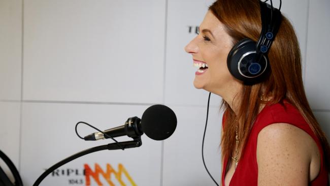 Robin Bailey has taken on Pauline Hanson on just her second day in the job alongside Ed and Marto at Triple M. Picture: Mark Calleja Robin Bailey has taken on Pauline Hanson on just her second day in the job alongside Ed and Marto at Triple M. Picture: Mark Calleja
