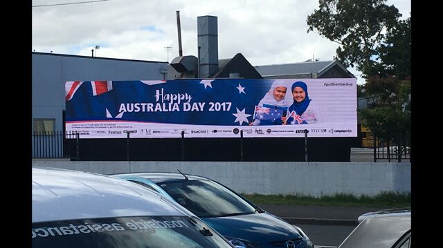 The billboard has returned after a major fundraising effort on Go Fund Me. The billboard has returned after a major fundraising effort on Go Fund Me.