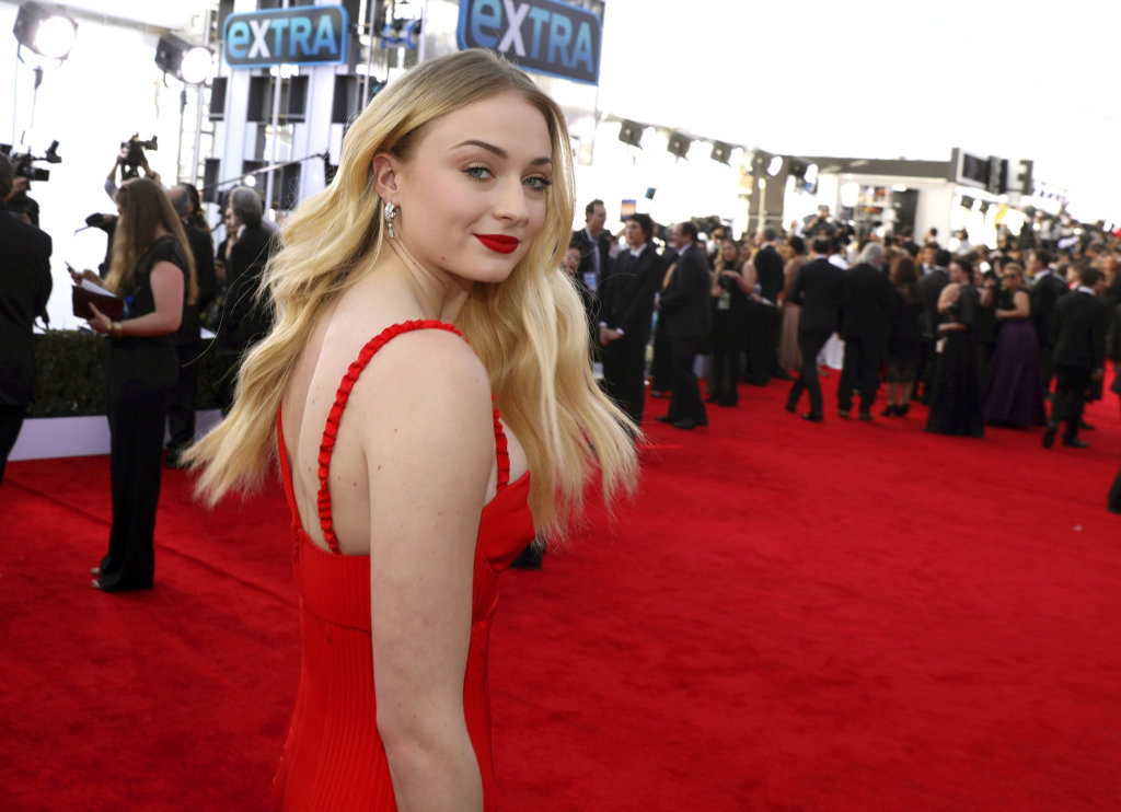 Sophie Turner arrives at the 23rd annual Screen Actors Guild Awards at the Shrine Auditorium & Expo Hall on Sunday, Jan. 29, 2017, in Los Angeles. Sophie Turner arrives at the 23rd annual Screen Actors Guild Awards at the Shrine Auditorium & Expo Hall on Sunday, Jan. 29, 2017, in Los Angeles.