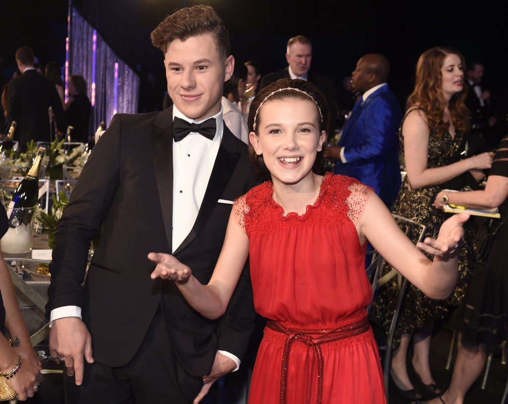 Nolan Gould, left, and Millie Bobby Brown attend the 23rd annual Screen Actors Guild Awards at the Shrine Auditorium & Expo Hall on Sunday, Jan. 29, 2017, in Los Angeles. Nolan Gould, left, and Millie Bobby Brown attend the 23rd annual Screen Actors Guild Awards at the Shrine Auditorium & Expo Hall on Sunday, Jan. 29, 2017, in Los Angeles.