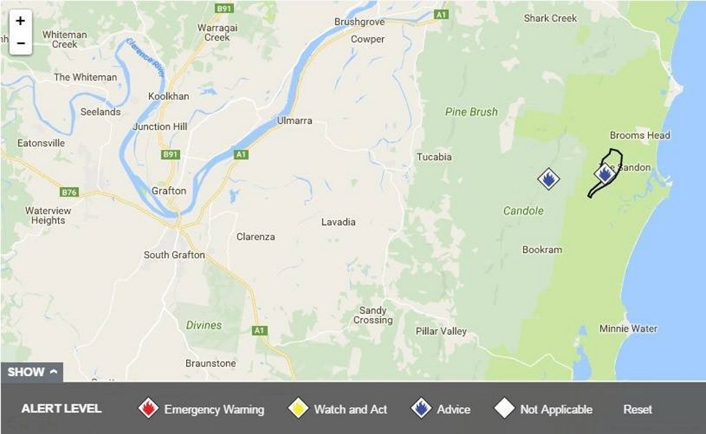 National Parks and Wildlife Service and NSW Rural Fire Service crews are working to contain a number of fires burning in the Yuraygir National Park area south of Brooms Head and to the east of Grafton. The fire is not currently threatening property. National Parks and Wildlife Service and NSW Rural Fire Service crews are working to contain a number of fires burning in the Yuraygir National Park area south of Brooms Head and to the east of Grafton. The fire is not currently threatening property.