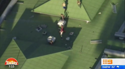 The inmates climbed onto the roof at about 2pm and caused damage to several air vents, air condition units and a security camera. The inmates climbed onto the roof at about 2pm and caused damage to several air vents, air condition units and a security camera.