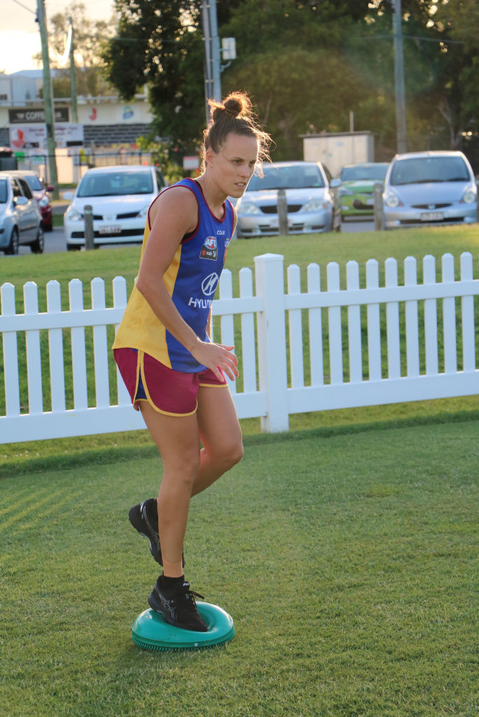 Lions captain Emma Zielke during a training session. Lions captain Emma Zielke during a training session.