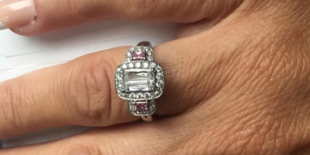 Her engagement ring has been valued at $38,500 and has a Buy Now offer of $24,000. Photo / Trade Me Her engagement ring has been valued at $38,500 and has a Buy Now offer of $24,000. Photo / Trade Me