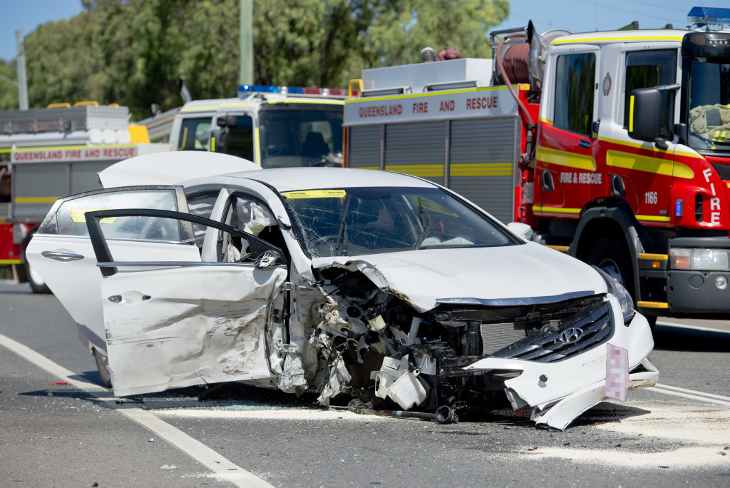 A crash involving a Semi-trailer and Sedan has closed the road in both directions of Hansen Rd. A crash involving a Semi-trailer and Sedan has closed the road in both directions of Hansen Rd.