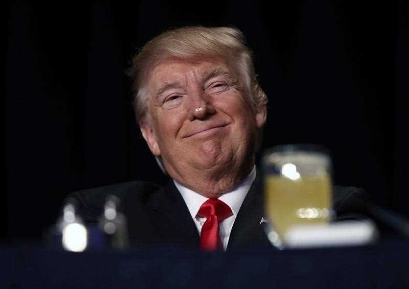 U.S. President Donald J. Trump listens as television producer Mark Burnett introduces him at the National Prayer Breakfast in Washington, DC., USA, 02 February 2017. Every U.S. president since Dwight Eisenhower has addressed the annual event. U.S. President Donald J. Trump listens as television producer Mark Burnett introduces him at the National Prayer Breakfast in Washington, DC., USA, 02 February 2017. Every U.S. president since Dwight Eisenhower has addressed the annual event.