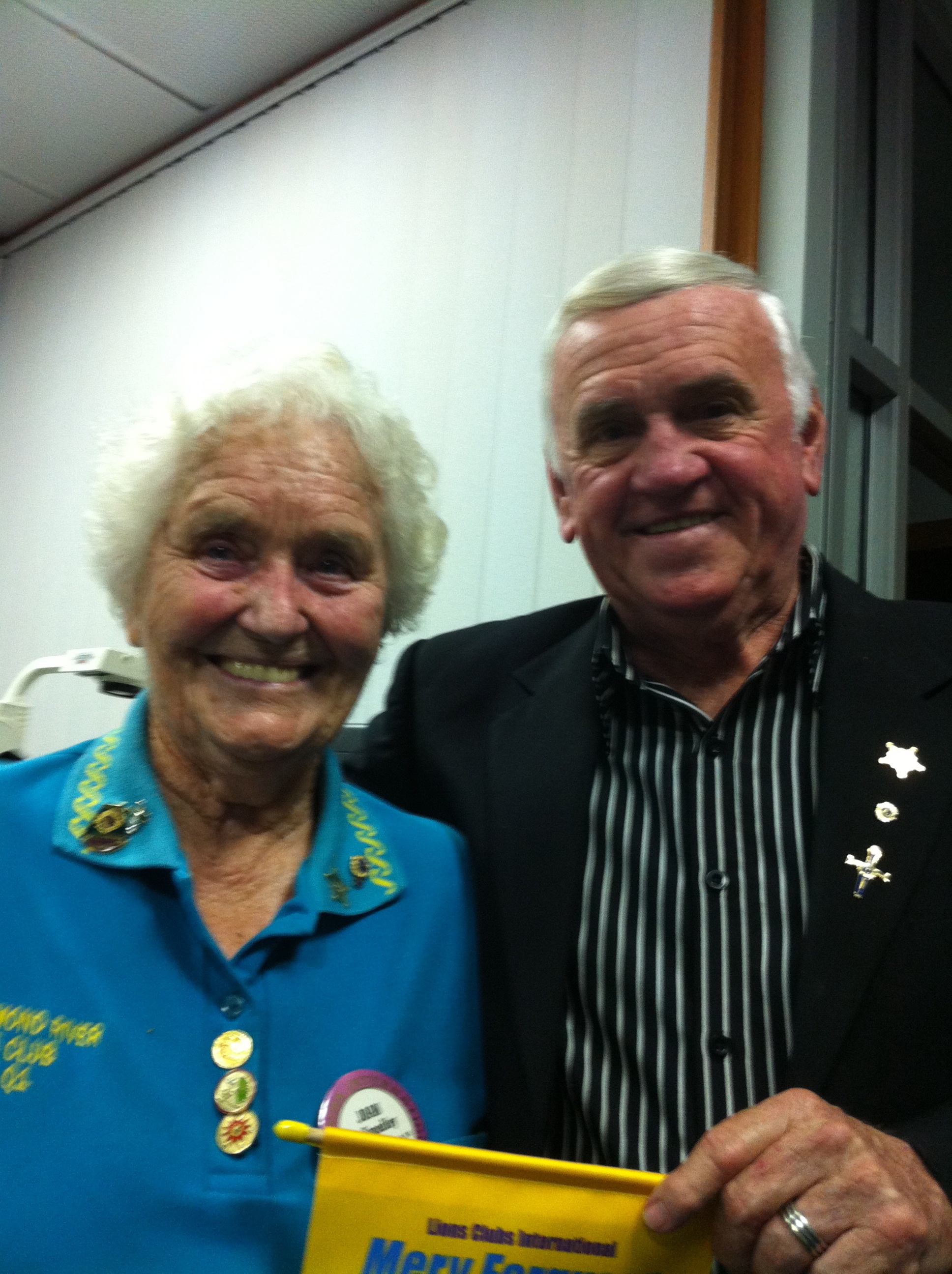 Joan receiving award