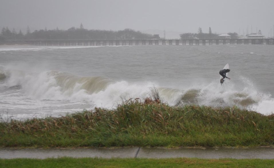 Surfers were catching waves in the harbour during the last big weather event - the tropical low that travelled down the coast a few weeks ago. Surfers were catching waves in the harbour during the last big weather event - the tropical low that travelled down the coast a few weeks ago.