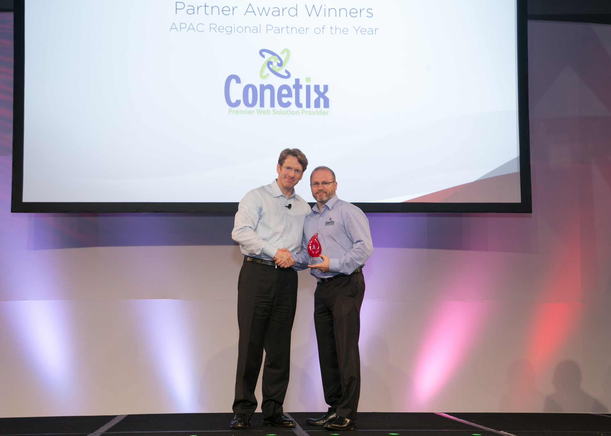 Pictured above Parallels CEO Birger Steen awards Conetix CEO Jamin Andrews with Partner of the Year Award, in New Orleans Pictured above Parallels CEO Birger Steen awards Conetix CEO Jamin Andrews with Partner of the Year Award, in New Orleans