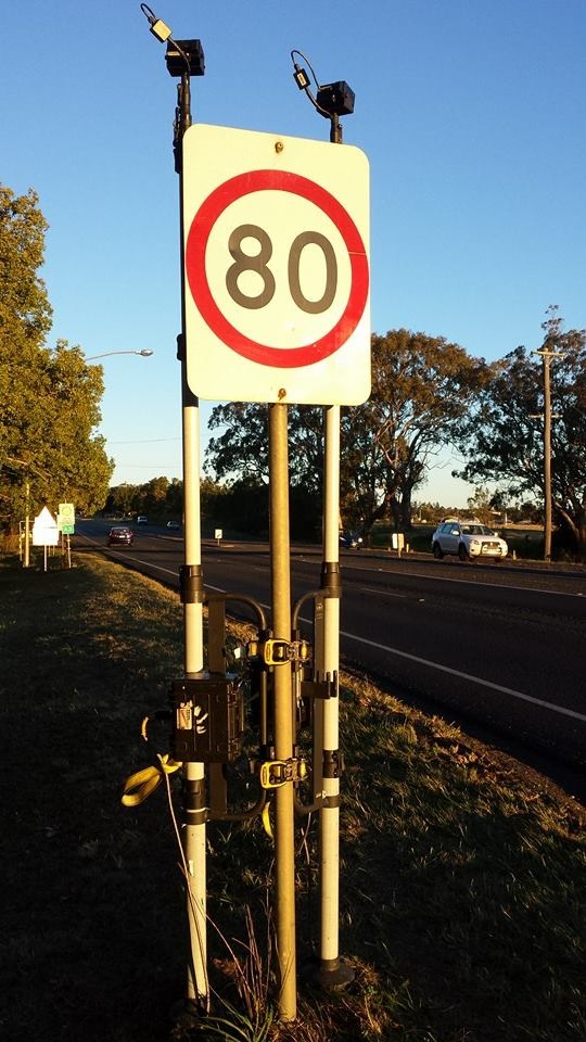 The roadside devices that were located on the New England Highway at Mt Kynoch. The roadside devices that were located on the New England Highway at Mt Kynoch.