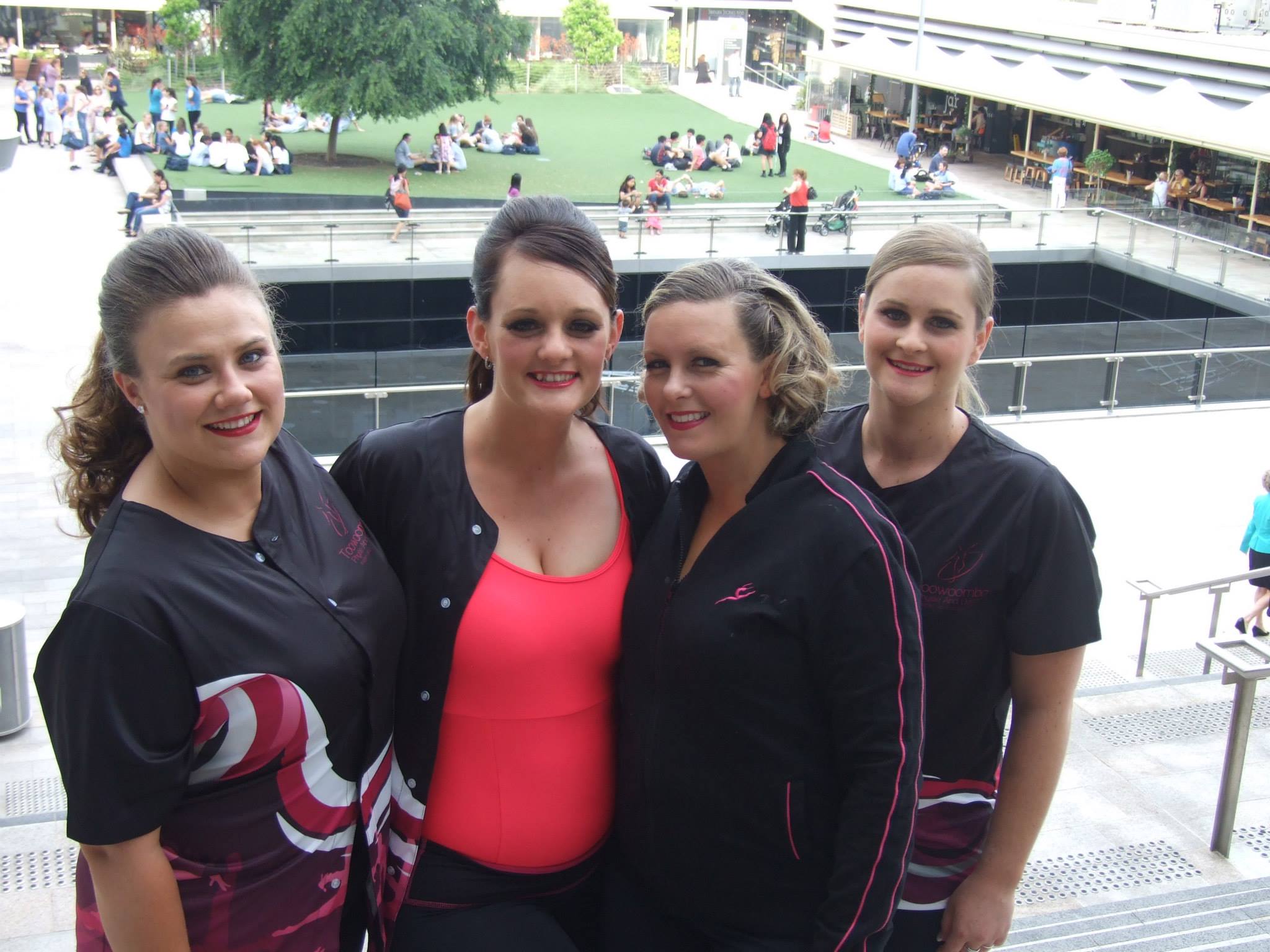 National finalist Andrea Campbell with Kylie Quilter, Jodi Robinson and Kayla Sinclair at the National Championships in Sydney.