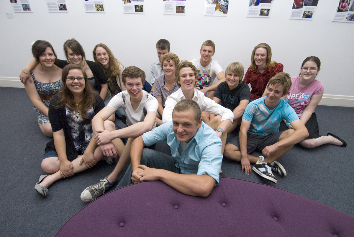 Looking Forward participants at the book's opening exhibition at the Toowoomba Regional Art Gallery. Photo David Martinelli