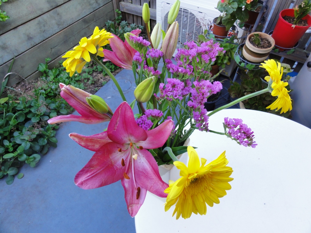 The flowers given to a Toowoomba woman by a young woman. The flowers given to a Toowoomba woman by a young woman.