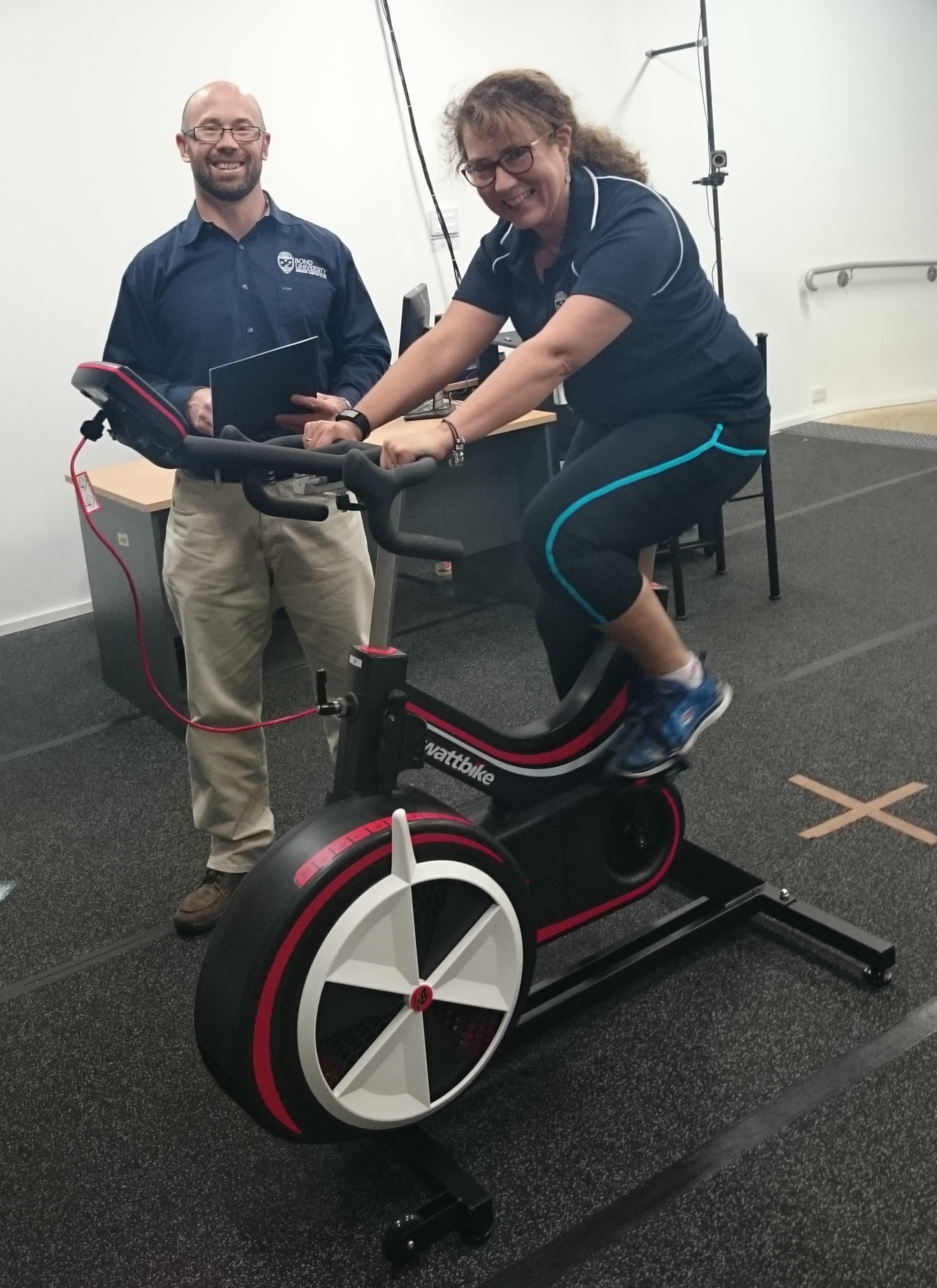 Prof. Justin Keogh and researcher Josie Grigg go through the specially designed program at Bond Institute of Health and Sport