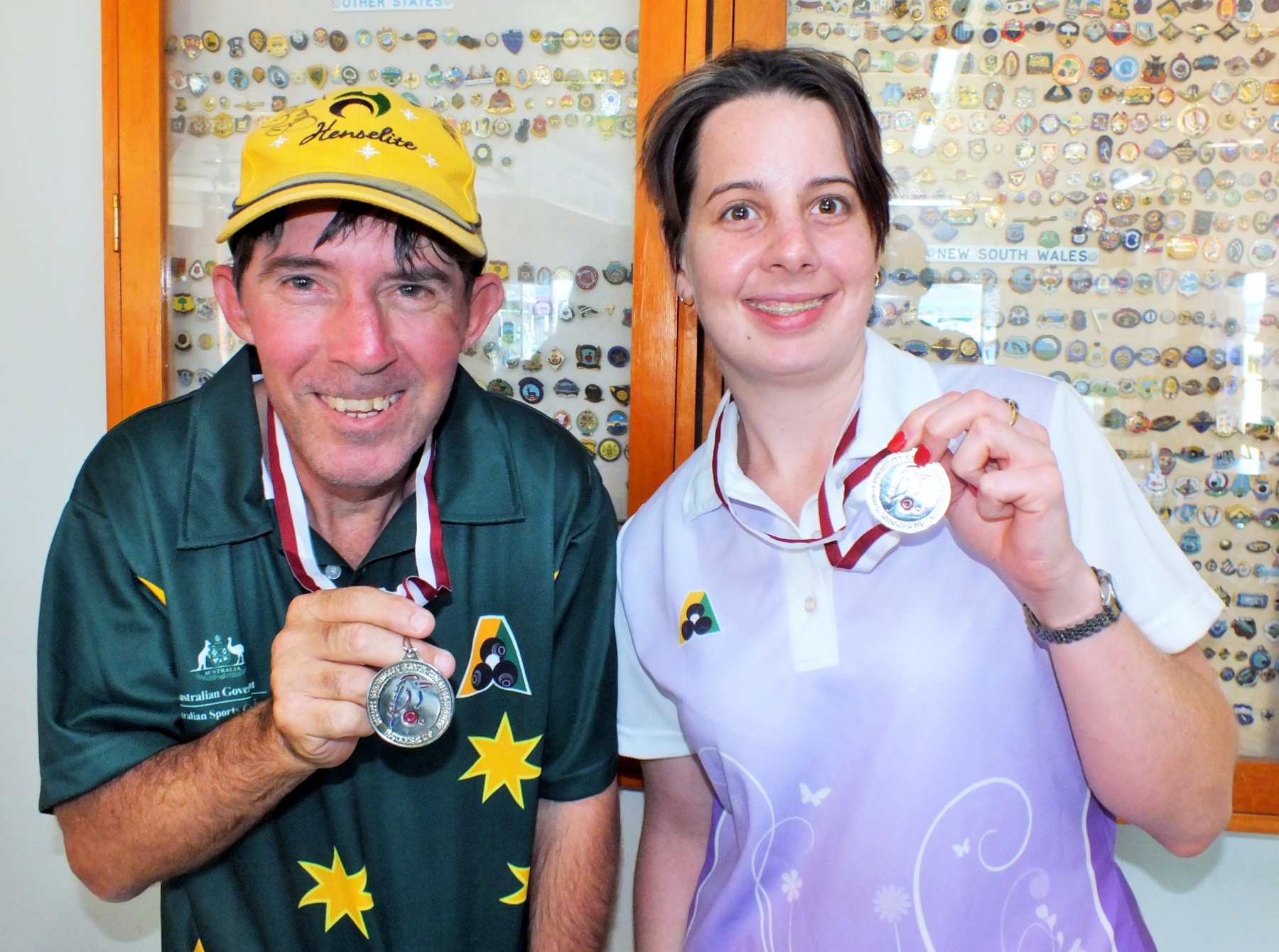 Warren and Kaytlyn show off their "Silver" Medals