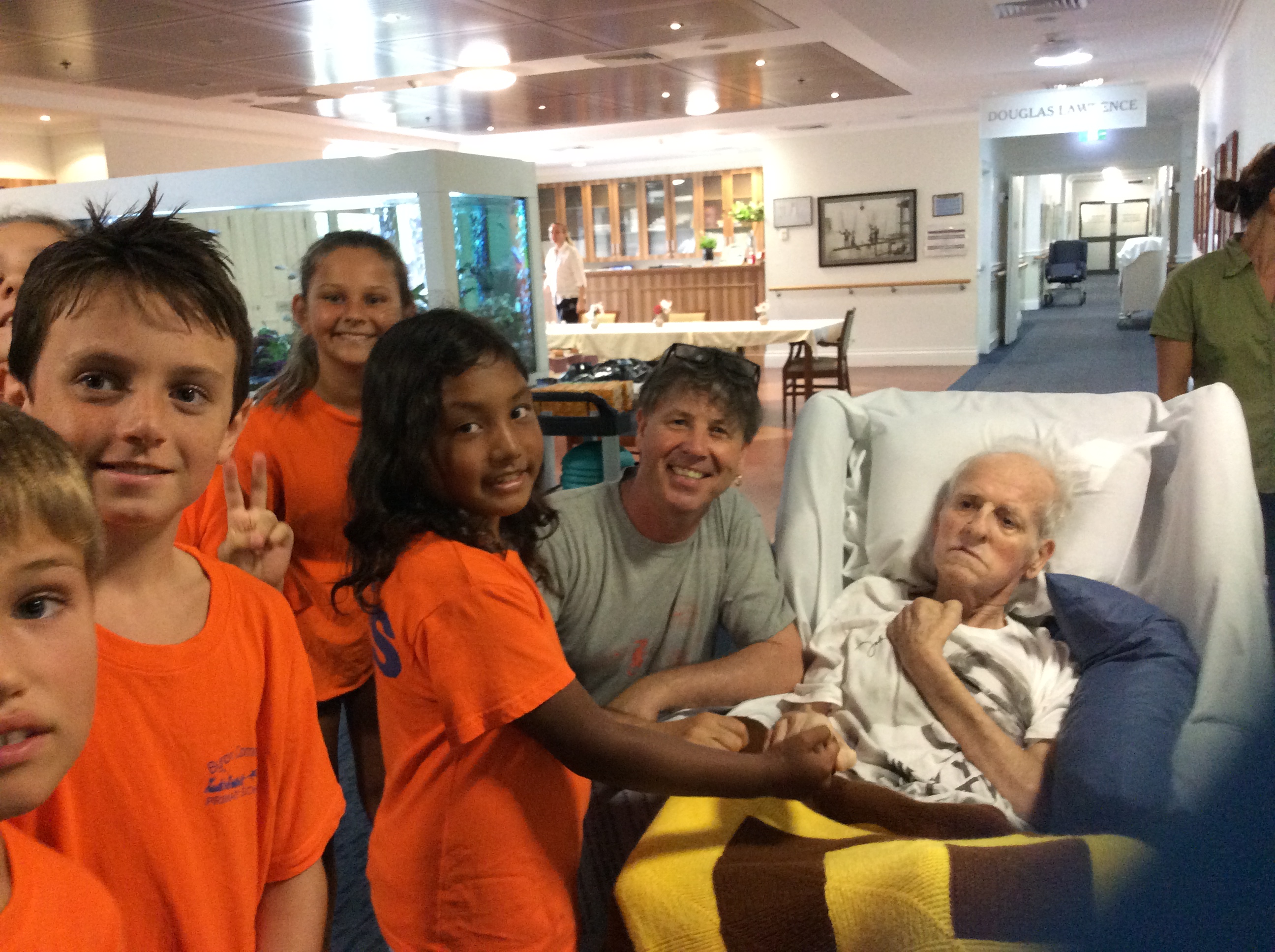 Bayside care visit from the kids