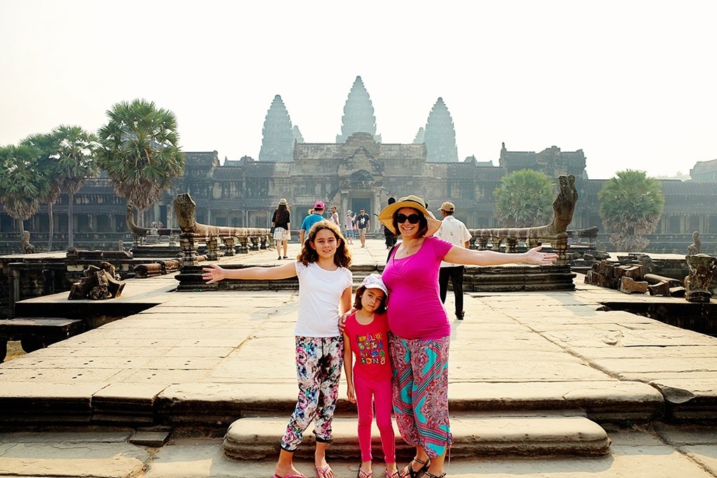 Jolene, Katie-Lee and Lily Ejmont at the famous Angkor Wat Temple, Cambodia. Jolene, Katie-Lee and Lily Ejmont at the famous Angkor Wat Temple, Cambodia.