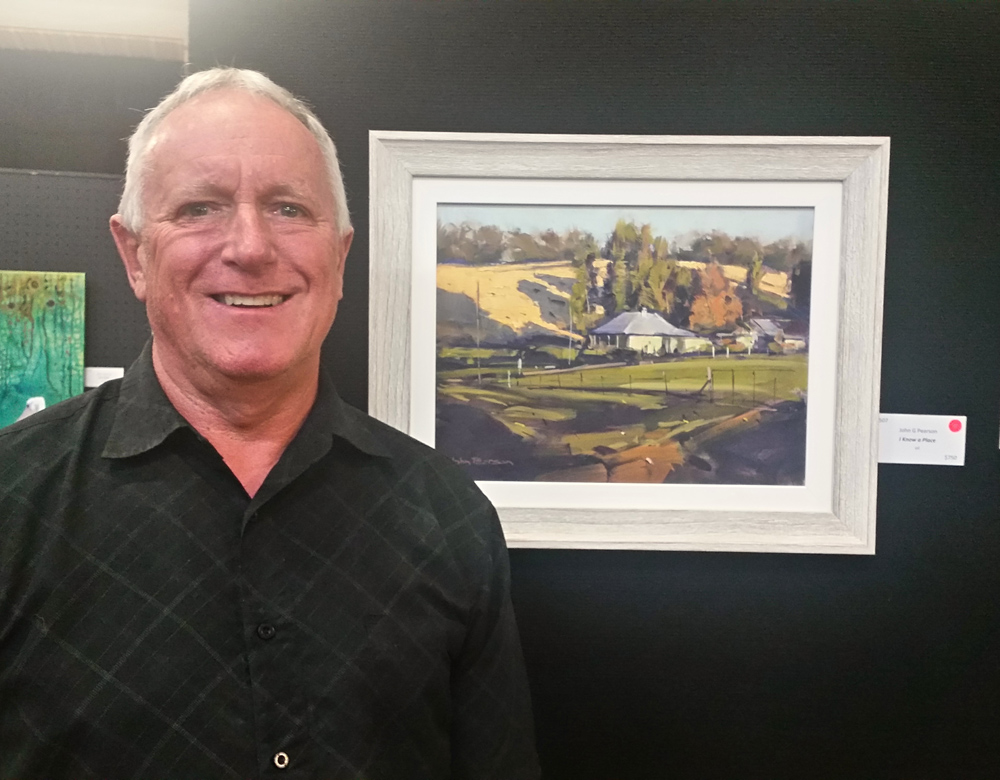 John at the Kenilworth Art Prize with his winning entry John at the Kenilworth Art Prize with his winning entry