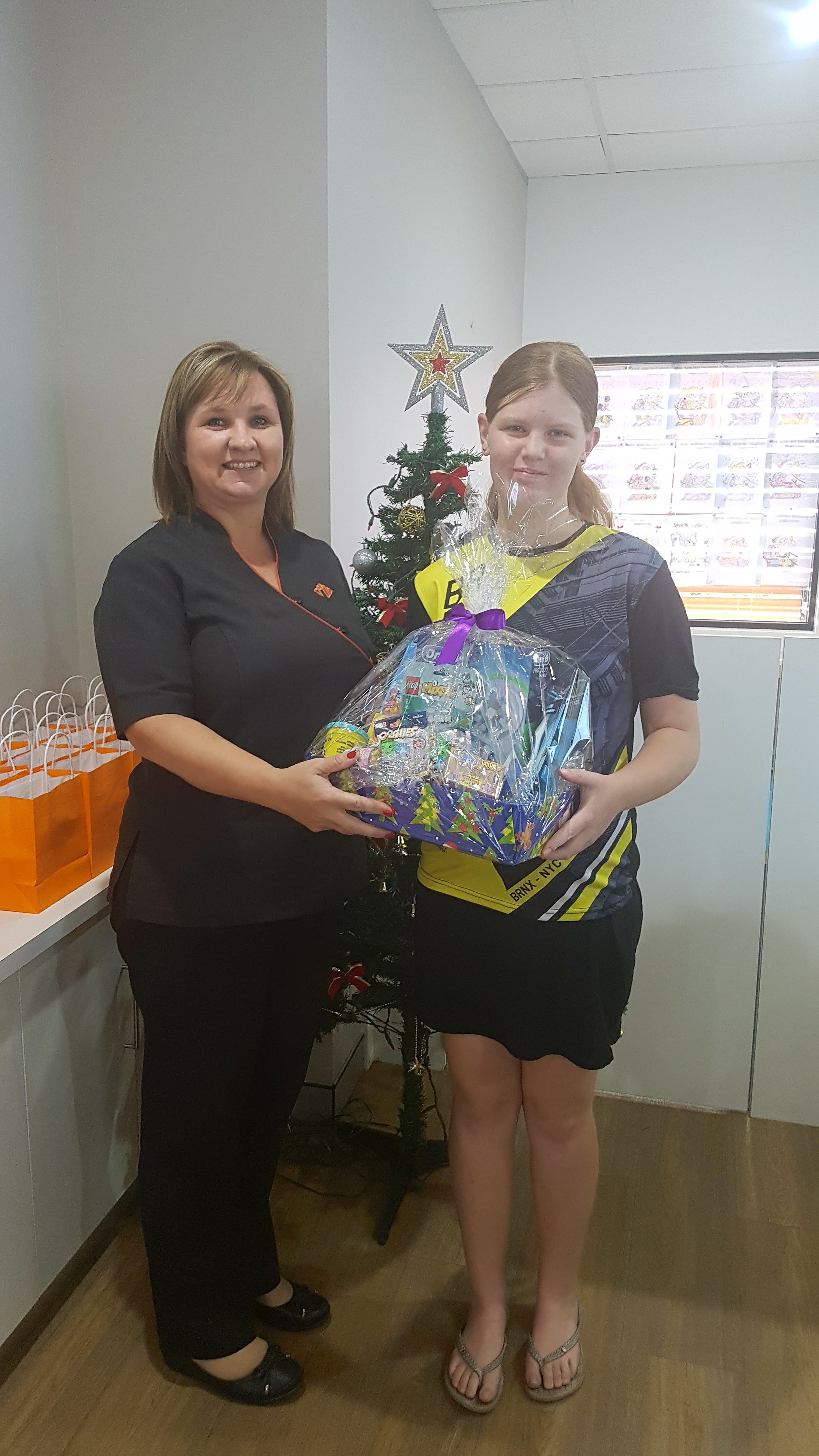 Liza Stander (Practice Manager) and Trinity Smith - Winner Liza Stander (Practice Manager) and Trinity Smith - Winner